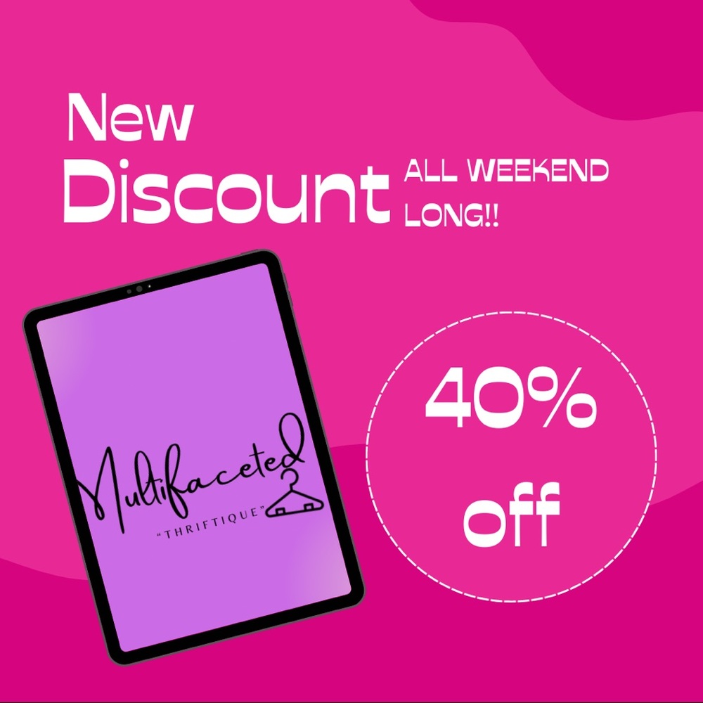 Entire CLOSET 40% ALL WEEKEND LONG!!